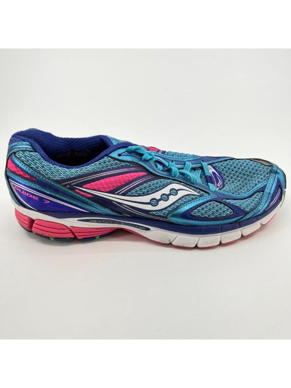 Saucony Guide 7 Womens Size 11 Blue Pink Athletic Running Walking Shoes Sneakers